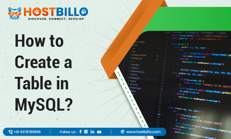 Create a Table in MySQL